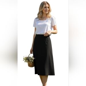 "Hiatus" Size (S) Pretty Black Long Skirt Excellent Condition